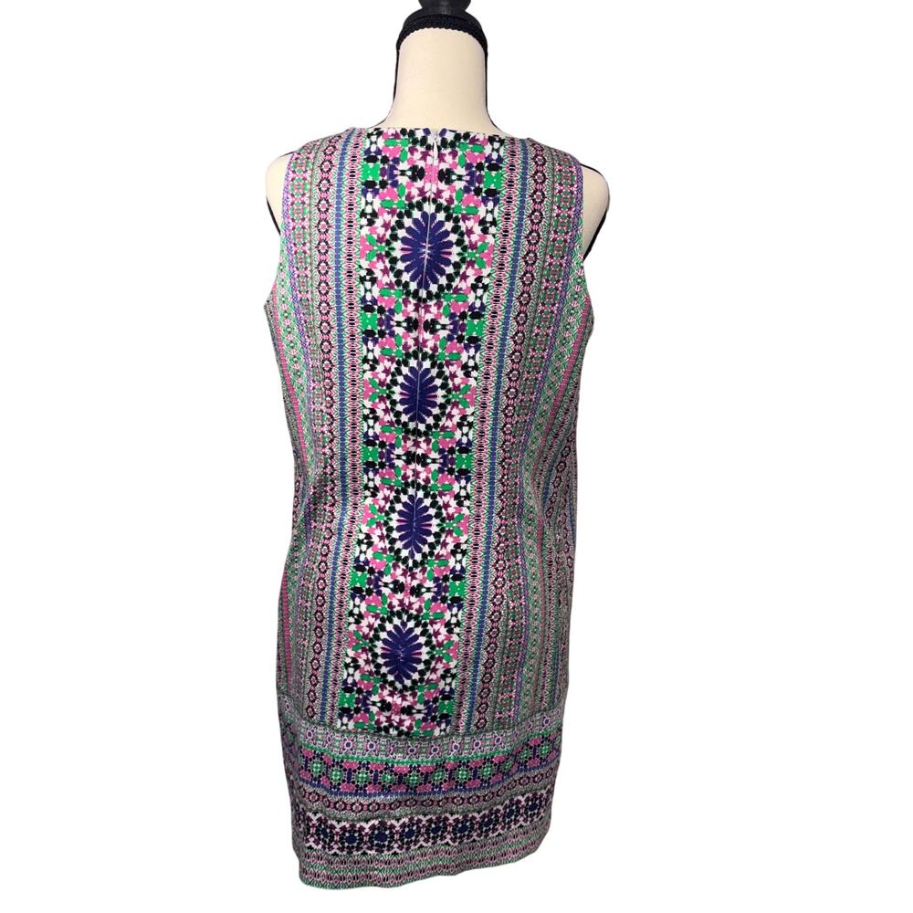 London Times medallion Shift Dress Sleeveless Preppy Coastal Mod P8 - Picture 4 of 9